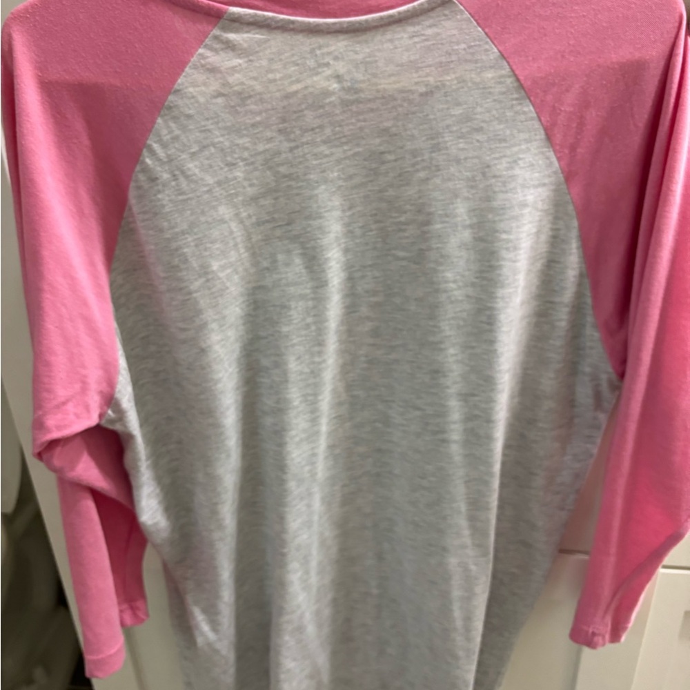 Baseball style ladies shirt